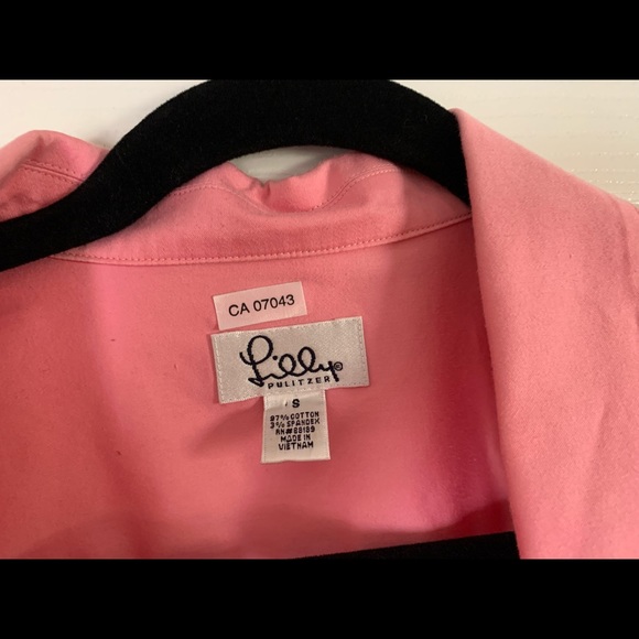 Lilly Pulitzer wrap pink cotton top small S - Picture 3 of 7